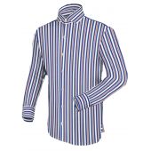 Apparel Blue & Maroon Stripes Basic Casual Shirt C